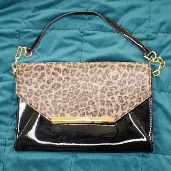 Patent and Leopard Clutch - Picture 1 of 4